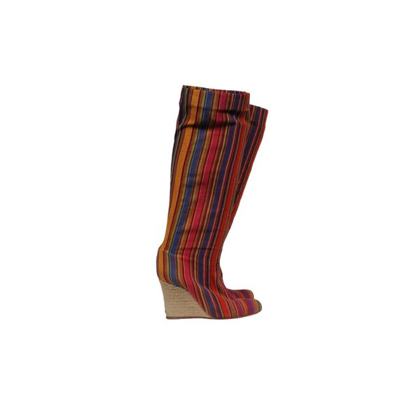 Christian Louboutin Espadrille Wedge Sock Boot US 6 EU 36 Striped Multicolor - Picture 6 of 8